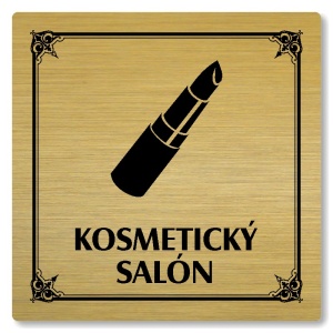 Kosmetický salón, 80x80mm, zlatá, Nebraska